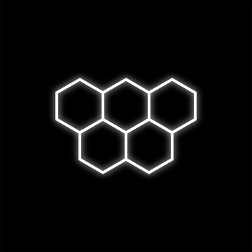 Zestaw biały Lamp HEXAGON 5...
