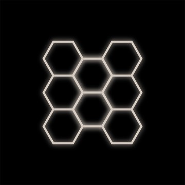 Zestaw czarny Lamp HEXAGON...